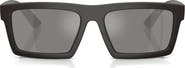 Prada Linea Rossa 55mm Rectangular Sunglasses