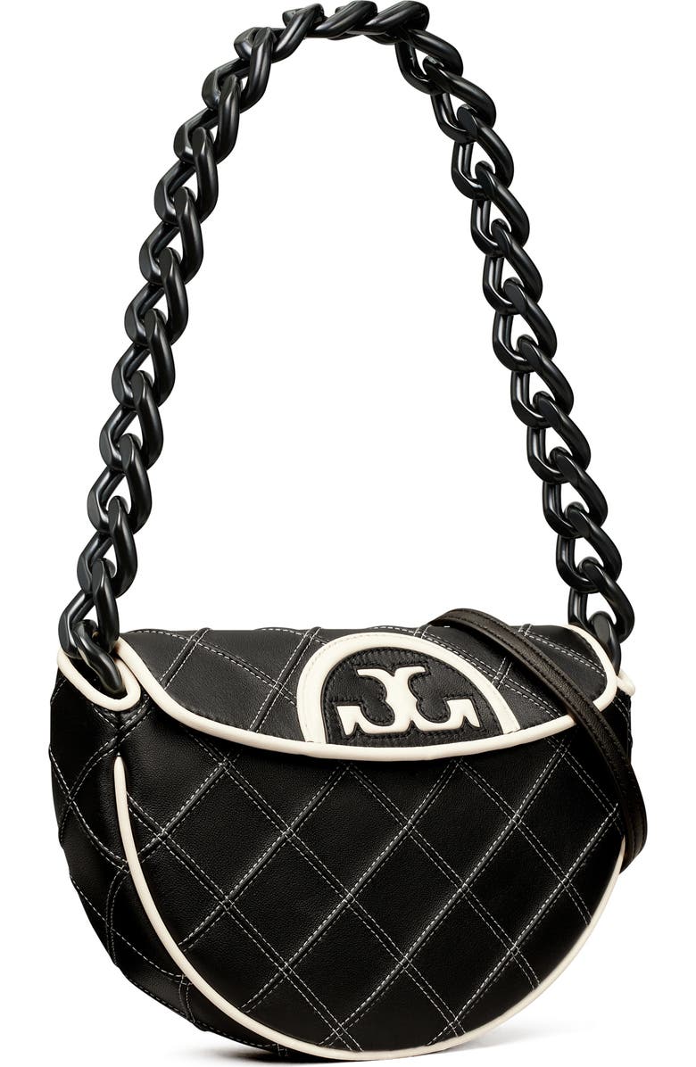 Tory Burch Mini Fleming Soft Crescent Shoulder Bag, Alternate, color,