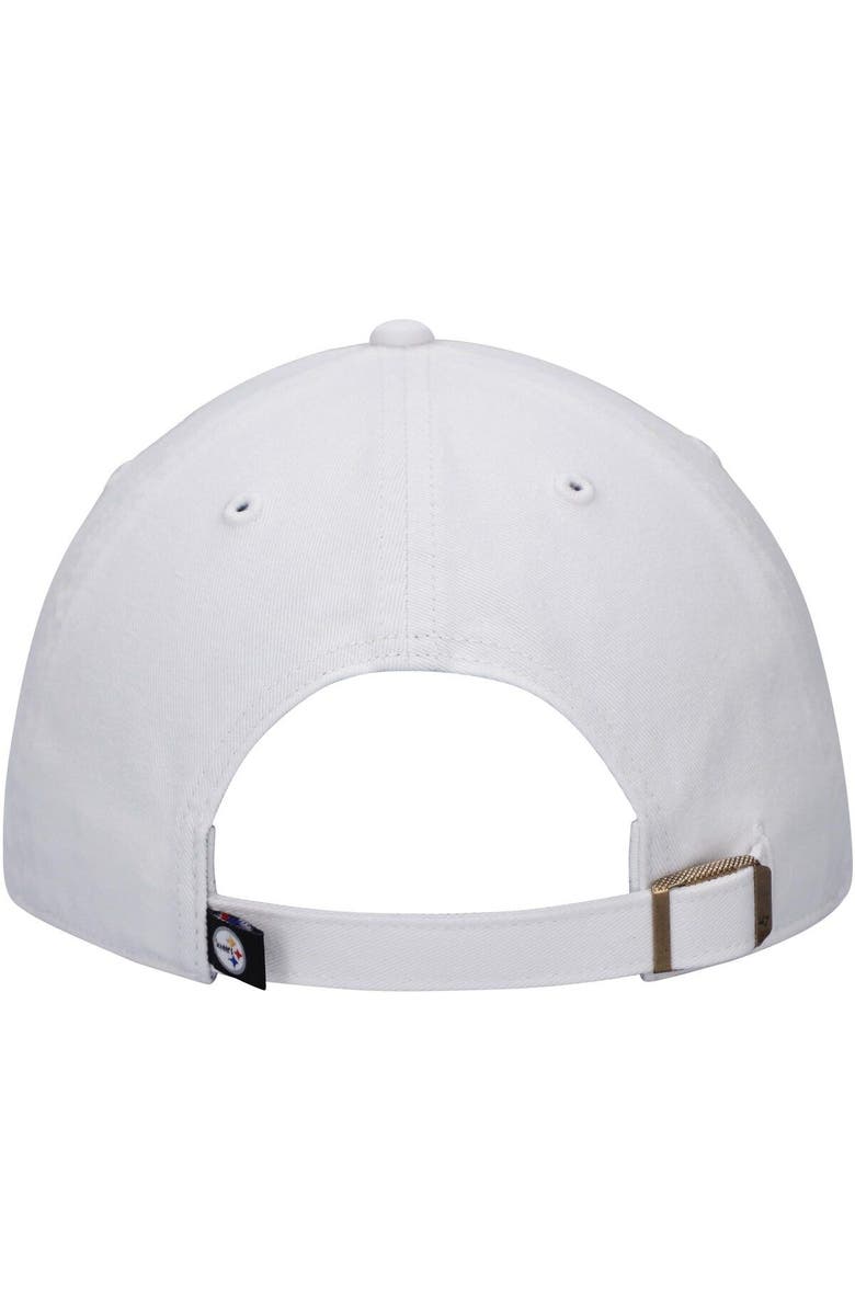 '47 Men's '47 White Pittsburgh Steelers Team Clean Up Adjustable Hat, Alternate, color, White