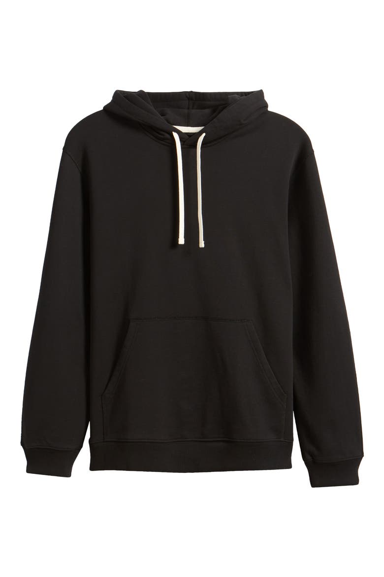 Midweight Terry Classic Hoodie, Alternate, color, BLACK