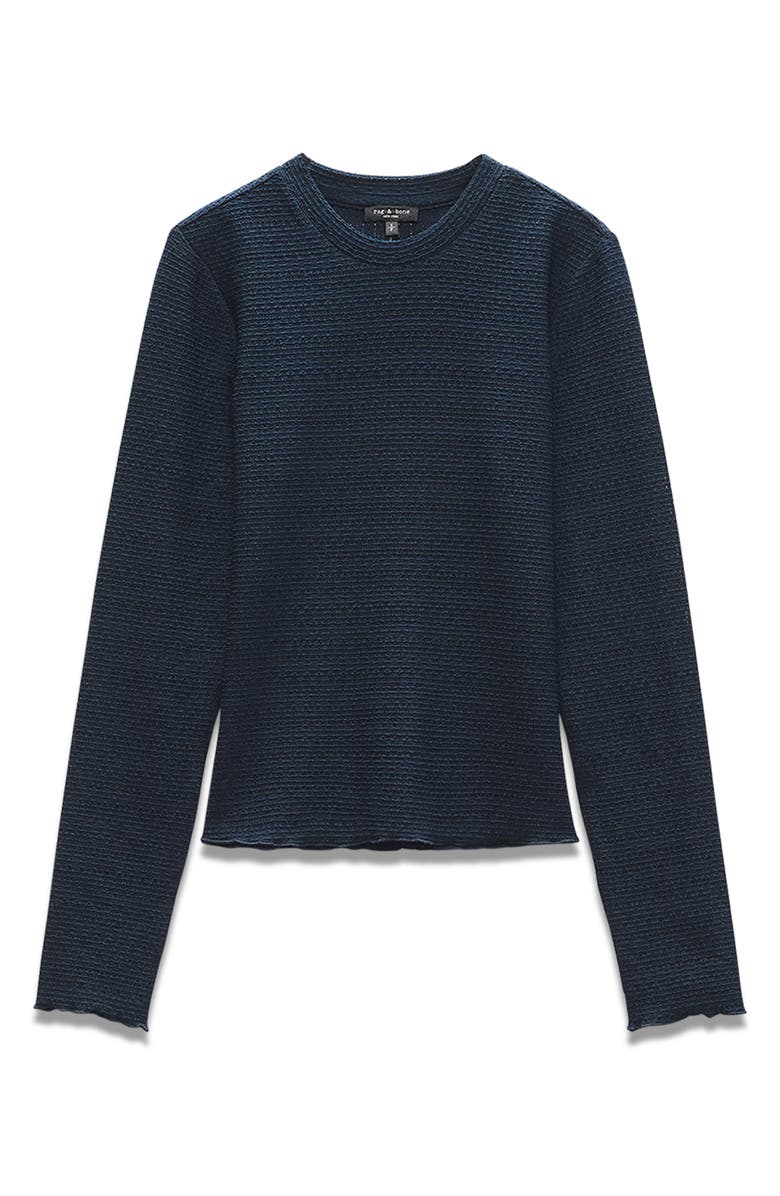 rag & bone Julia Textured Crewneck Top, Alternate, color, Sail