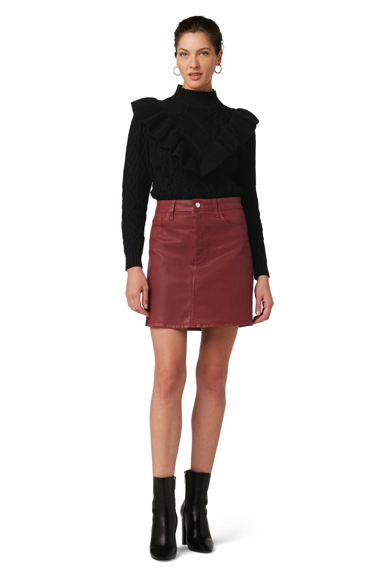 The Harley Ruffle Turtleneck Sweater, Alternate, color, METEORITE