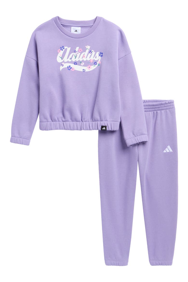 Kids' Fleece Sweatshirt and Jogger Set, Main, color, MAGIC LILAC