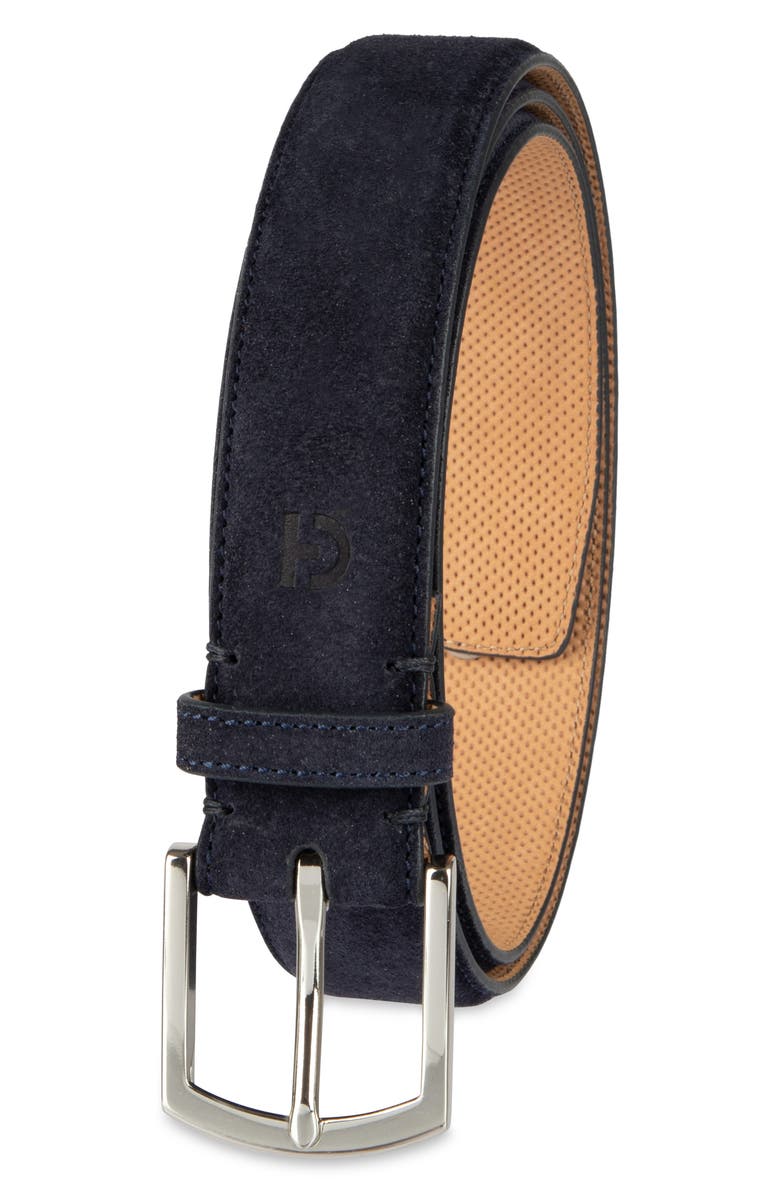 Cole Haan Suede Belt, Alternate, color, Navy