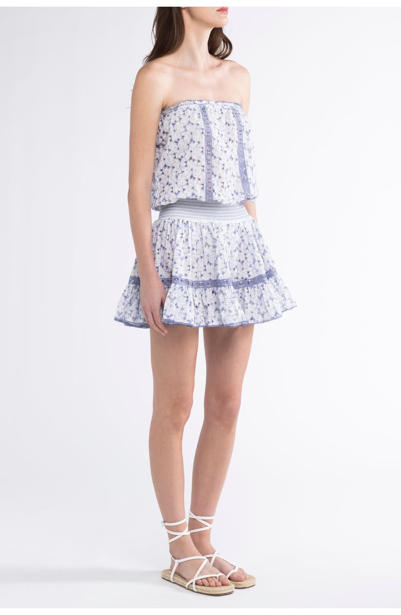 Sunday St. Tropez Malibu Cover-Up Embroidered Mini Dress, Alternate, color, Lavender