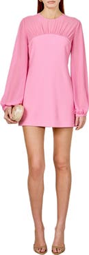 Endless Rose Long Sleeve Mixed Media Minidress