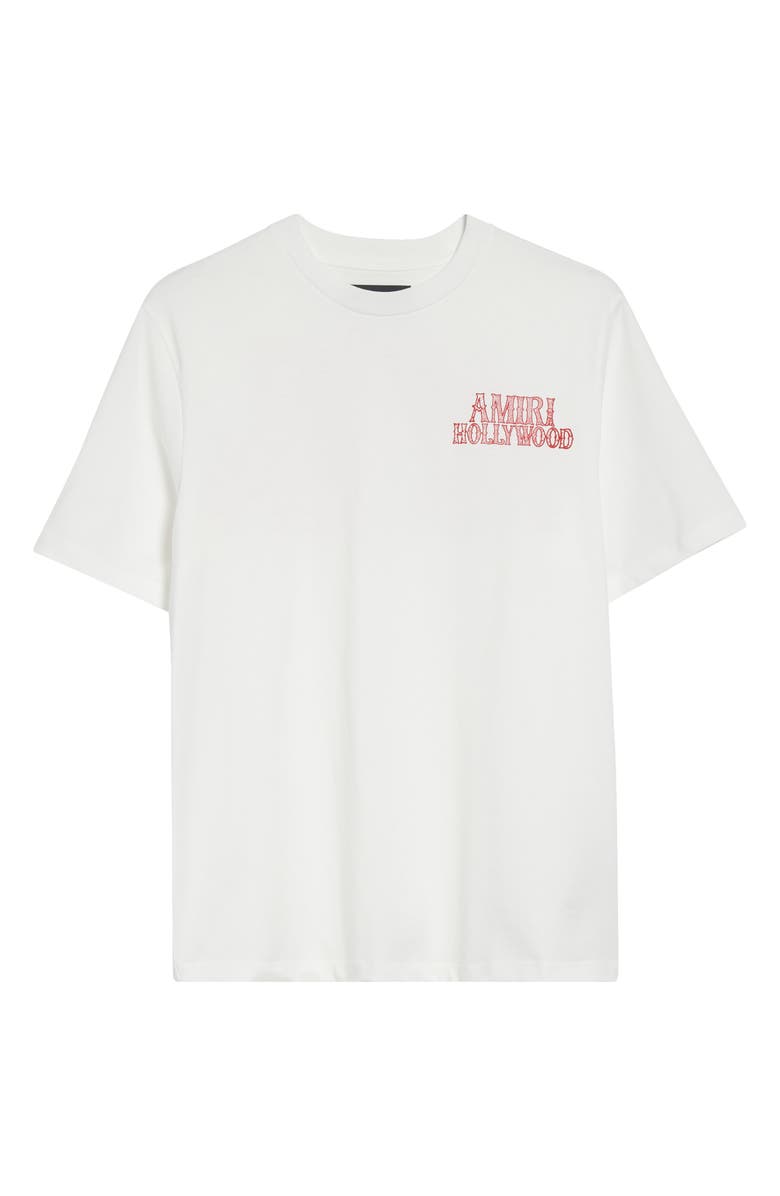 AMIRI Hollywood Oversize Logo Graphic T-Shirt, Alternate, color, Ivory