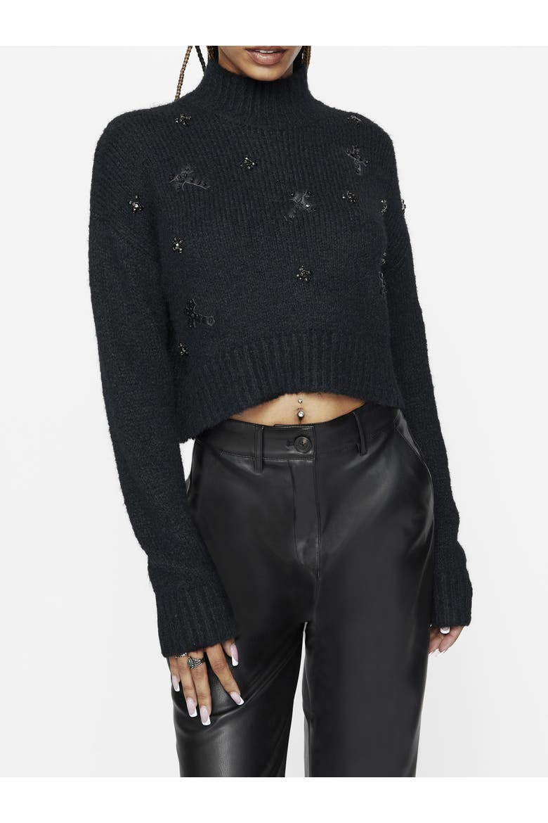 Phantom Cotton Cross Sweater, Main, color, Black