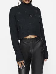 Disturbia Phantom Cotton Cross Sweater