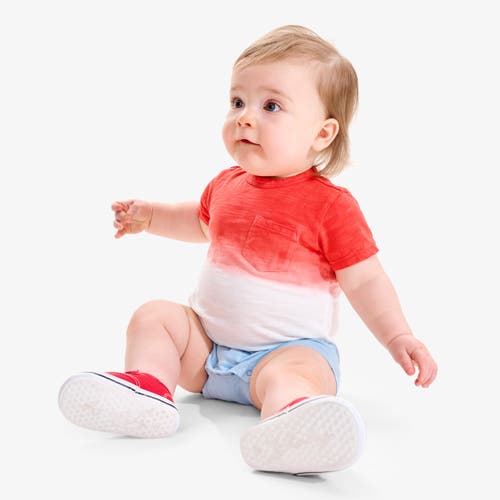 Primary Baby Pocket Shortie In Dip-dye In Cherry Dip Dye