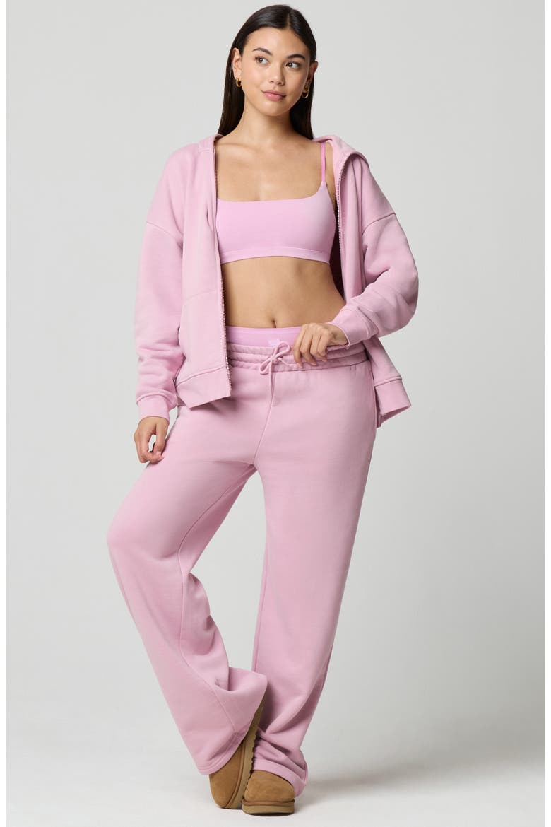 Cozy Crush Oversize Zip Hoodie, Alternate, color, DAWN PINK