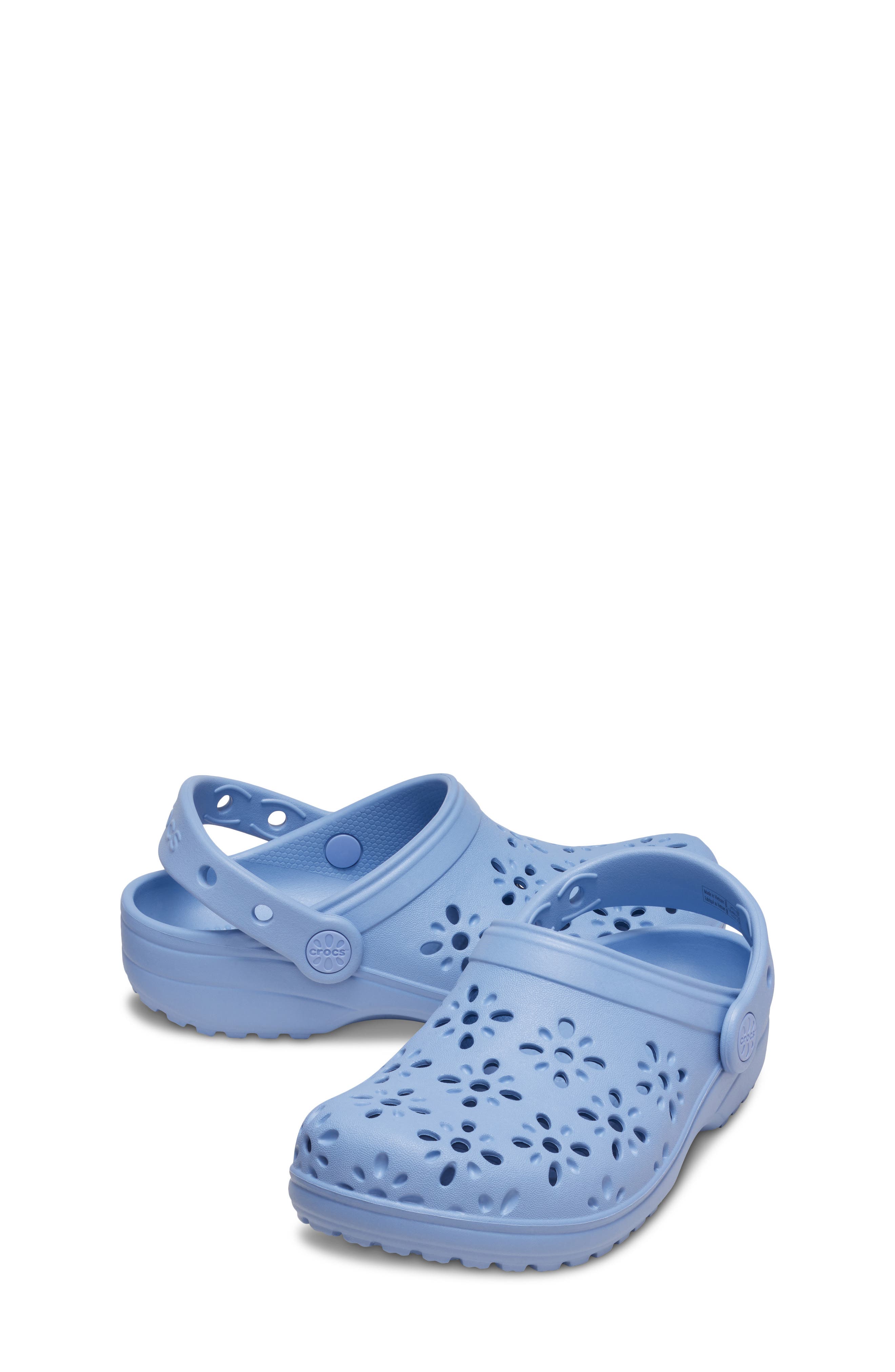 Детские CROCS Kids' Classic Floral Cutout Clog — фото 6