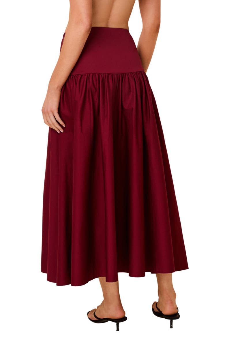Magnolia Midi Skirt, Alternate, color, SANGRIA