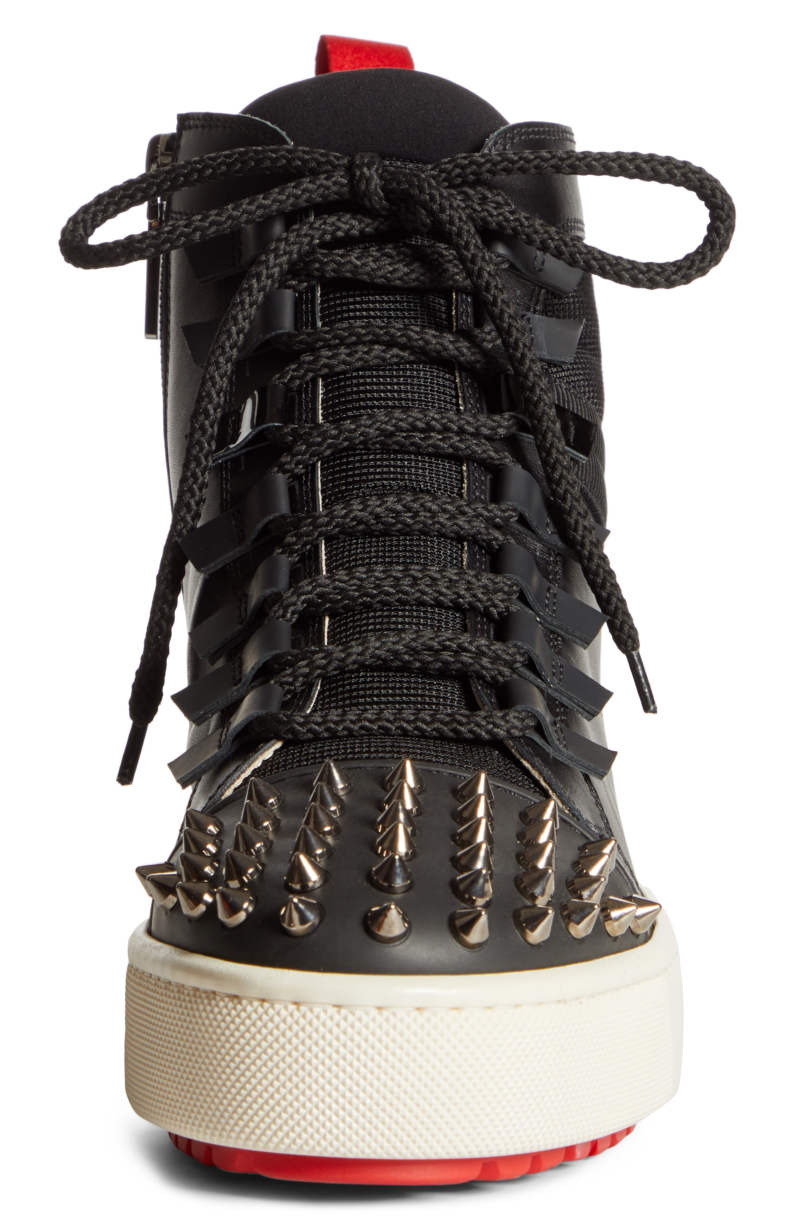 Christian Louboutin Smartic Spike High Top Sneaker, Alternate, color, 