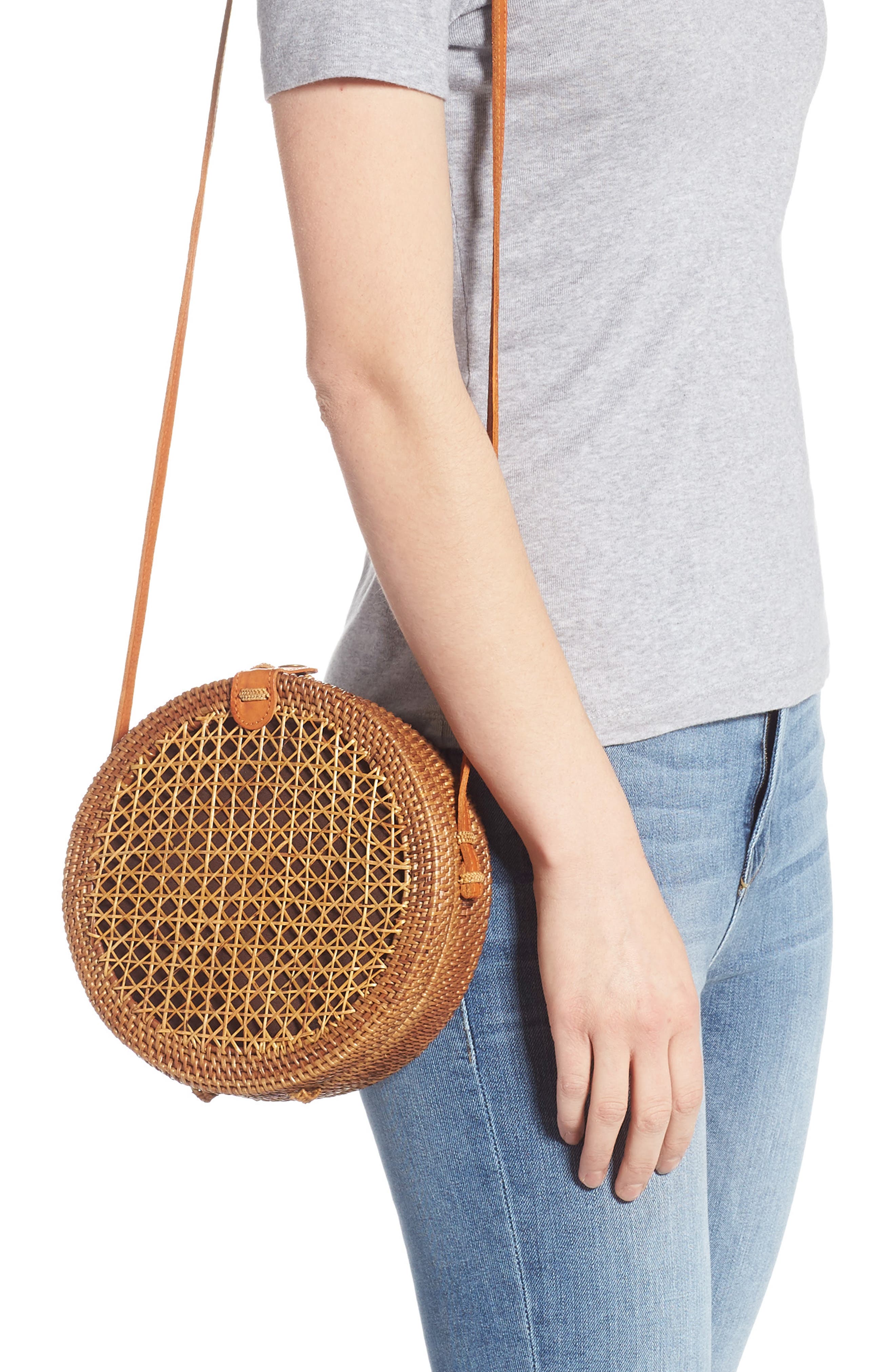Street Level Woven Canteen Crossbody Bag, Alternate, color, 