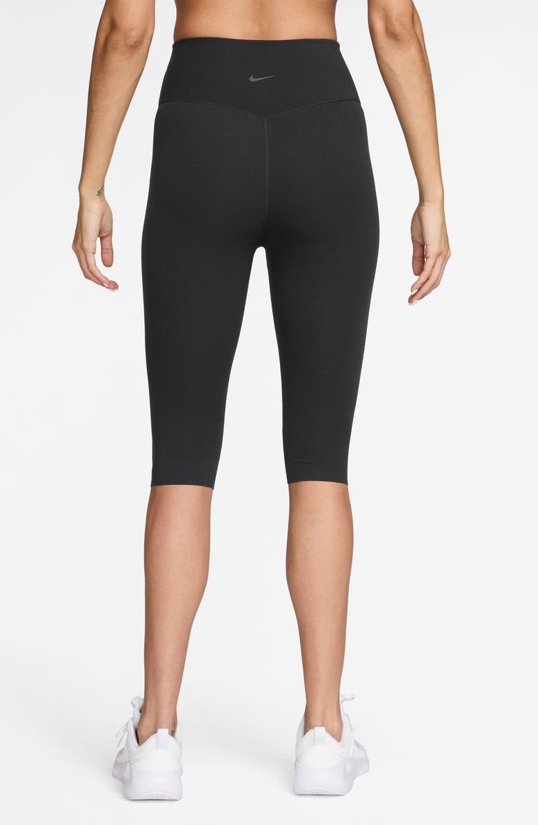 Nike Zenvy High Waist Capri Leggings, Alternate, color, 010 Black/Col Gy