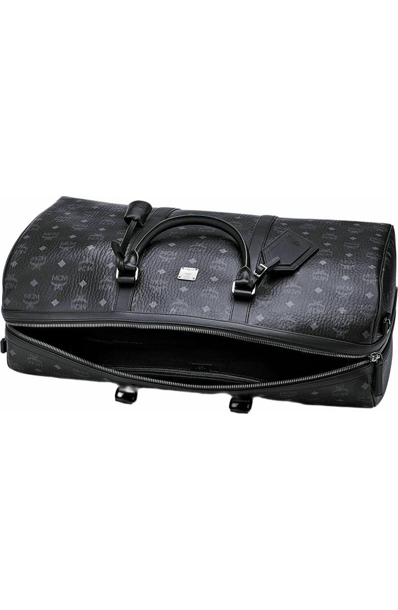 MCM Ottomar Weekender Bag in Visetos, Alternate, color, Black