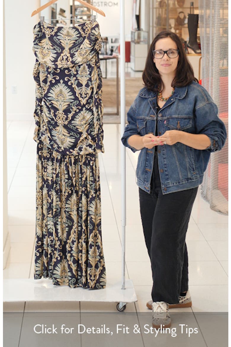 Wonderful Arabbesque Off the Shoulder Long Sleeve Maxi Cocktail Dress video