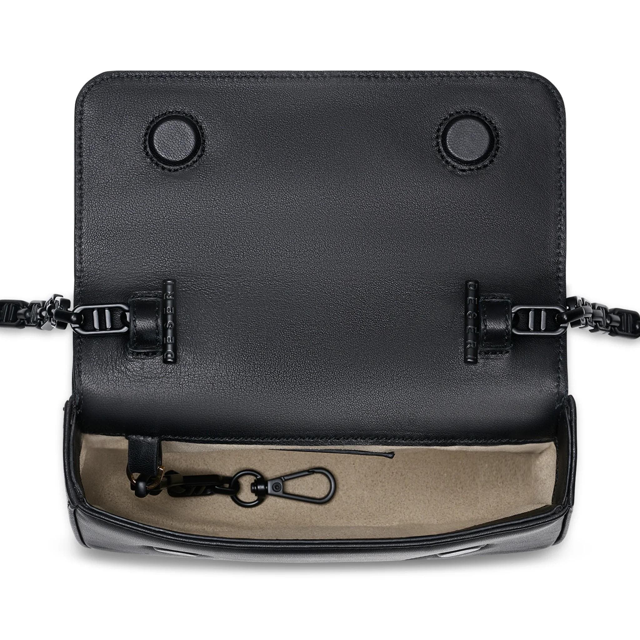 DESERI Sarah Crossbody Belt Bag, Alternate, color, Black