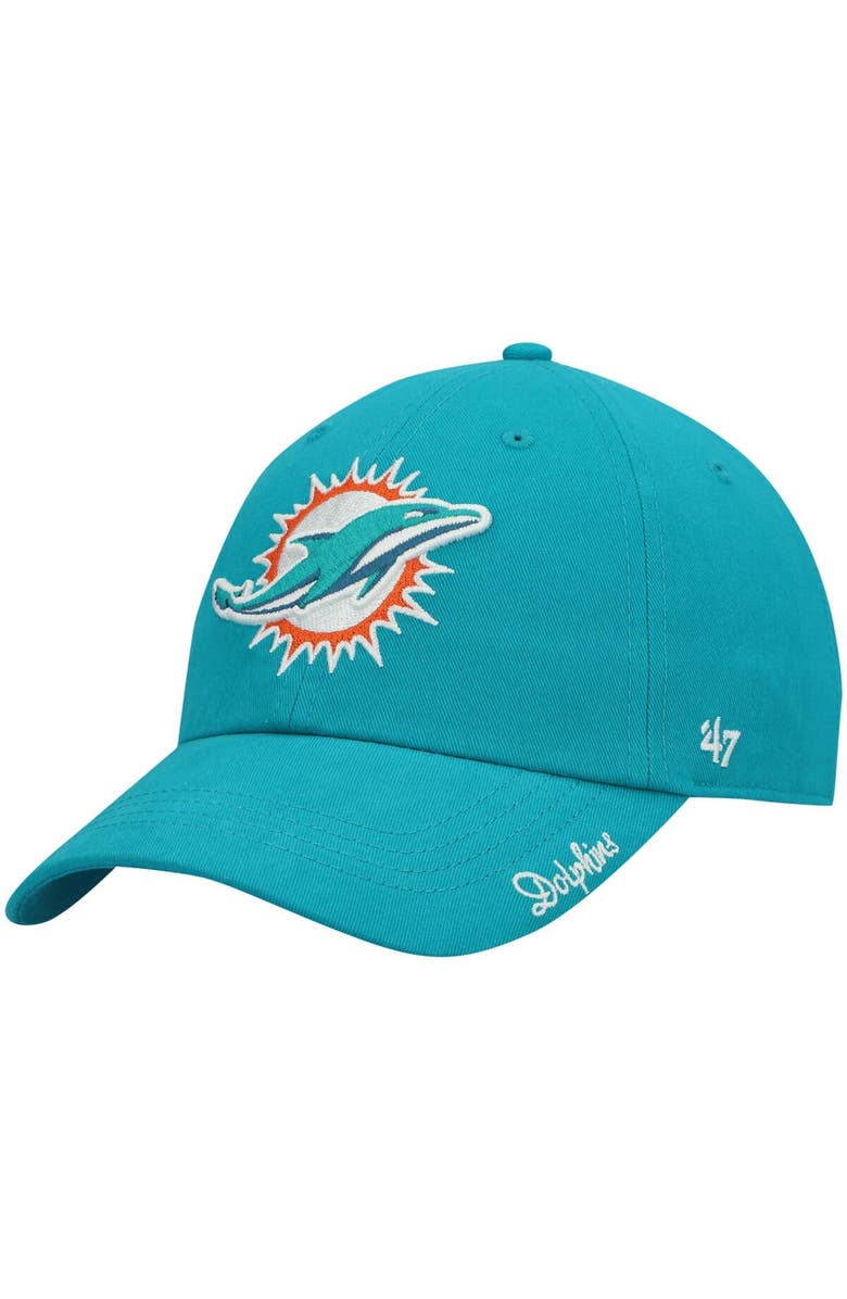 '47 Women's '47 Aqua Miami Dolphins Miata Clean Up Primary Adjustable Hat, Main, color, Aqua