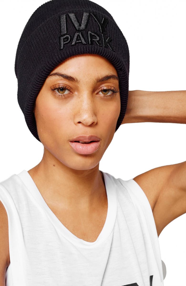 IVY PARK<sup>®</sup> Logo Ribbed Beanie, Main, color, 