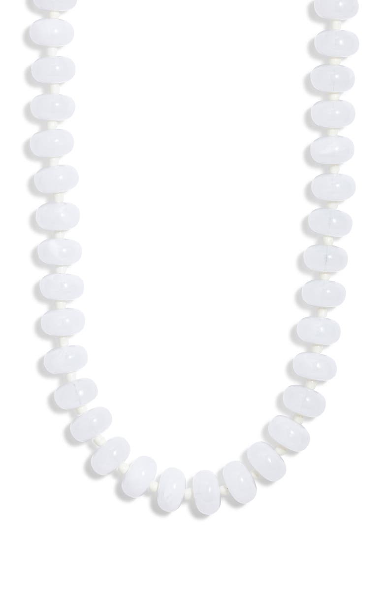 Nordstrom 12mm Beaded Necklace, Main, color, White- Gold