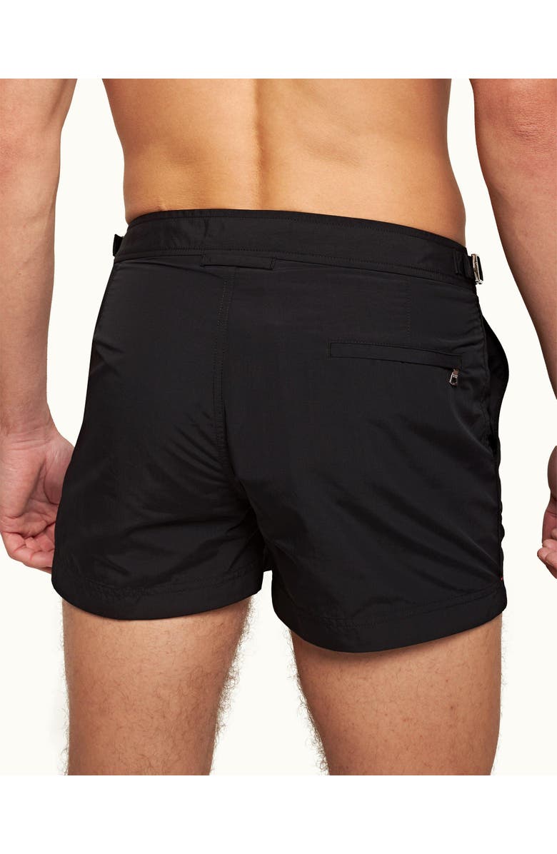 Orlebar Brown Springer Shortest-Length Swim Shorts, Alternate, color, Black
