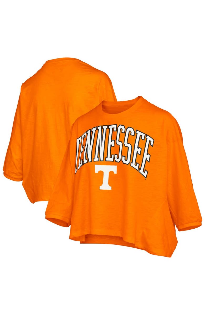 PRESSBOX Women's Pressbox  Tennessee Orange Tennessee Volunteers Midi Arch Over Logo Oversized T-Shirt, Main, color, 