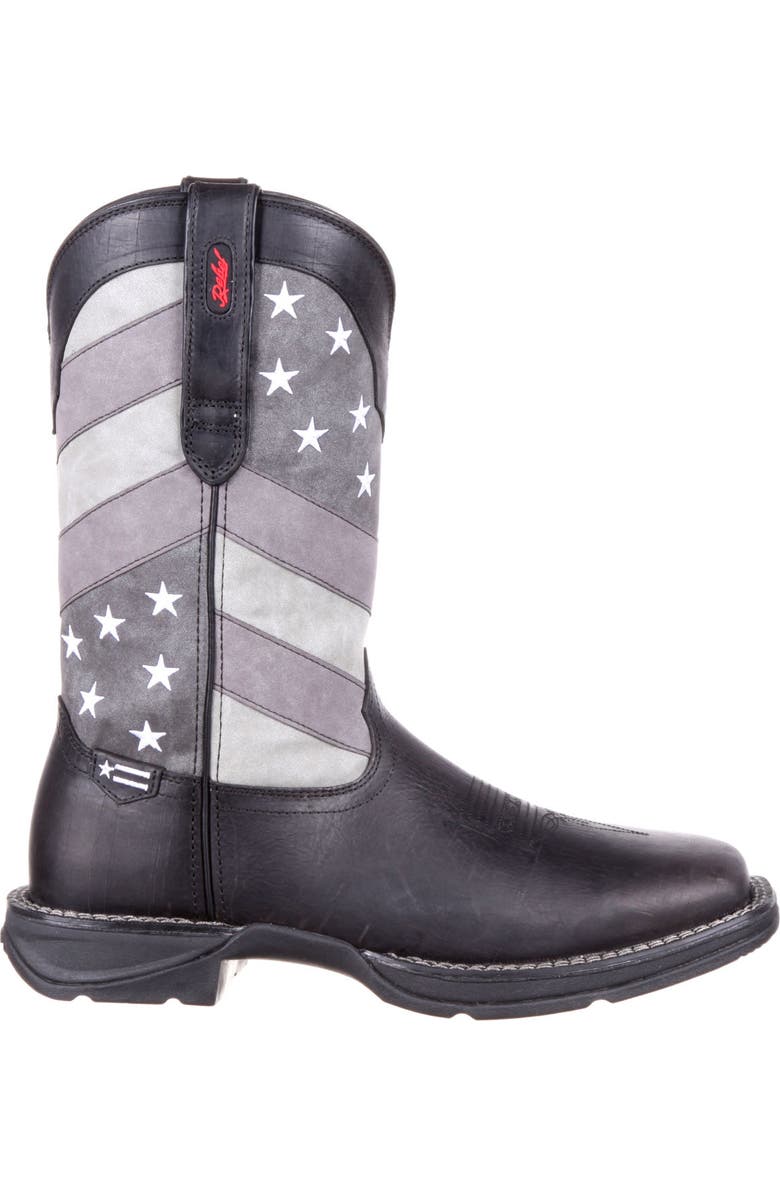 DURANGO Faded Black Flag Western Boot, Main, color, Black Charcoal Grey