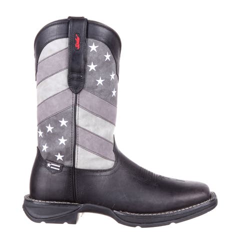 Faded Black Flag Western Boot