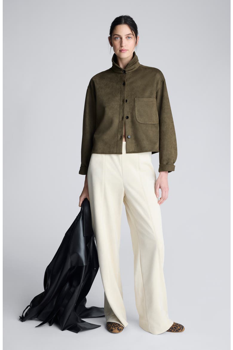 Hollywood Faux Suede Pants, Alternate, color, ALMOND MILK