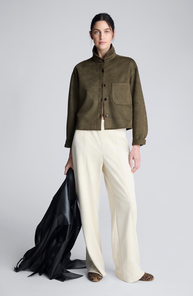 Kenneth Cole Hollywood Faux Suede Pants, Alternate, color, Almond Milk