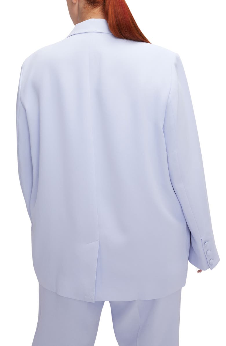 Good American Luxe Suiting Boyfriend Blazer, Alternate, color, Glass001