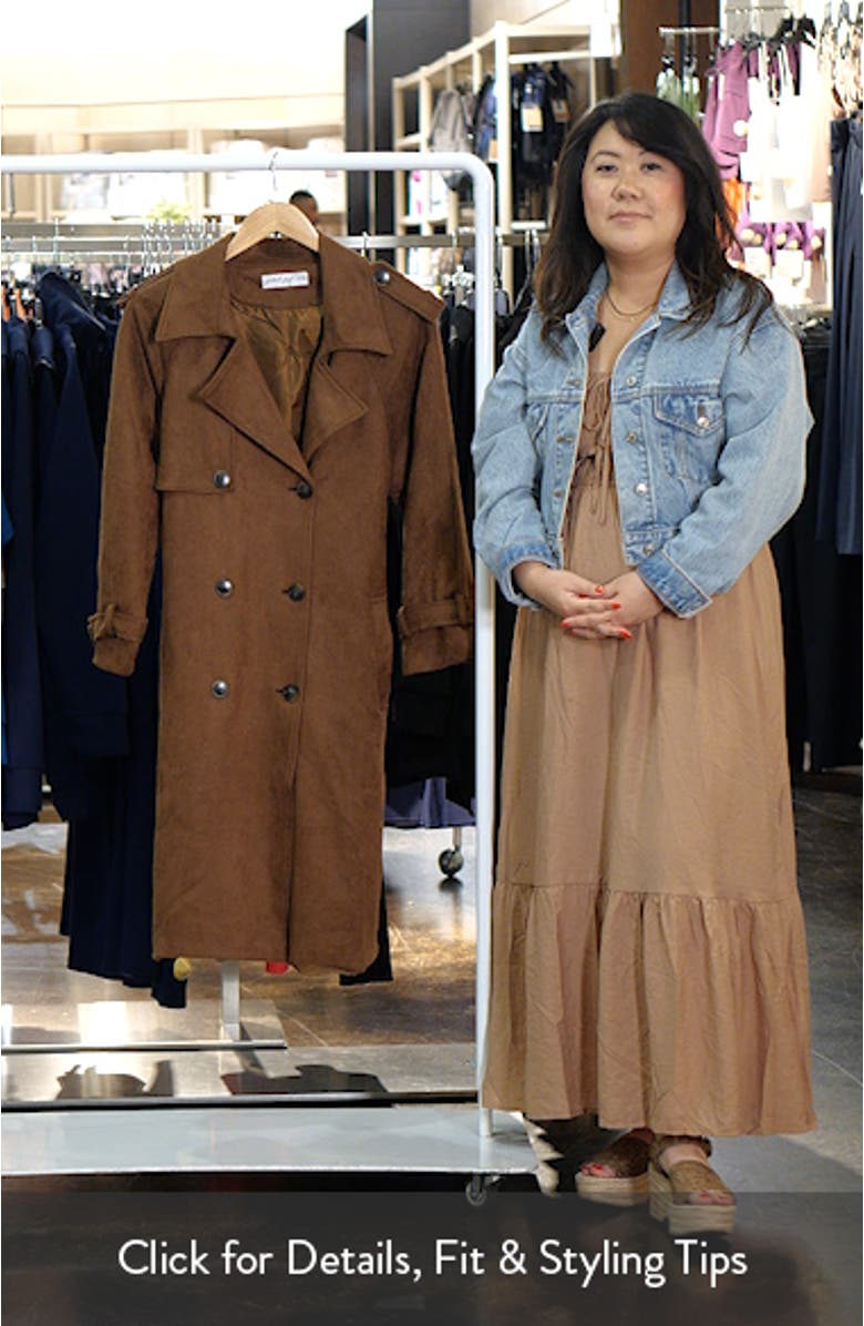 Micha Faux Suede Trench Coat, sales video thumbnail
