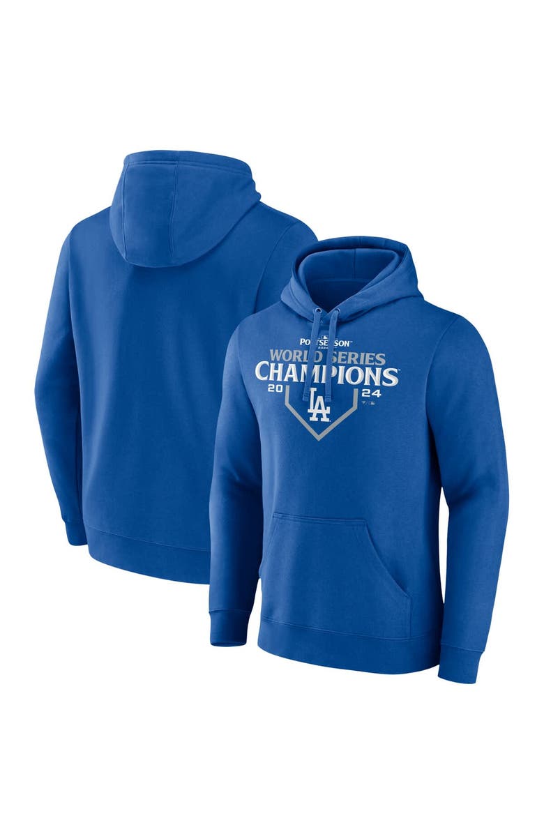 FANATICS Men's Fanatics Royal Los Angeles Dodgers 2024 World Series Champions Official Logo Pullover Hoodie, Main, color,