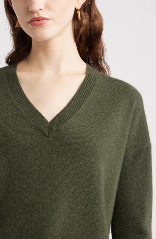 Nordstrom V-neck Cashmere Sweater In Green