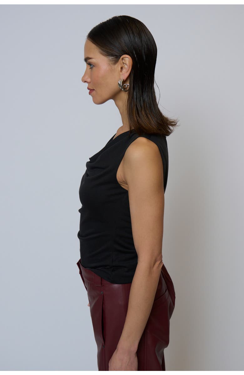 Central Park West Roman Sleeveless Cowl, Alternate, color, Black