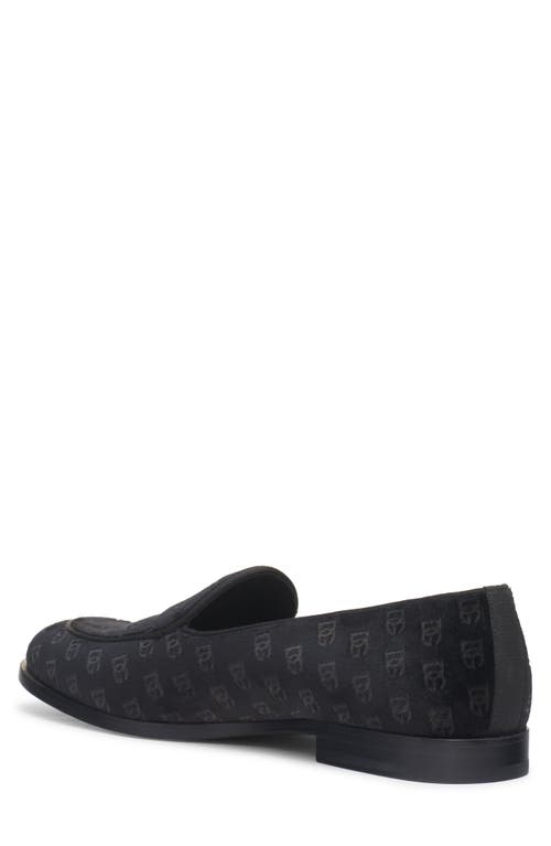 Dolce & Gabbana 'vivaldi' Black Loafers With All-over Logo Lettering In 80999-nero