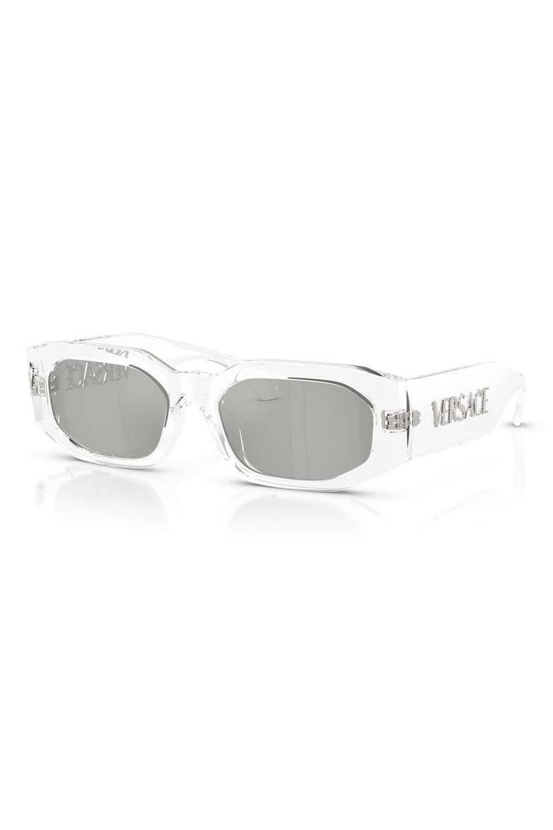 55mm Irregular Sunglasses, Alternate, color, TRANSPARENT