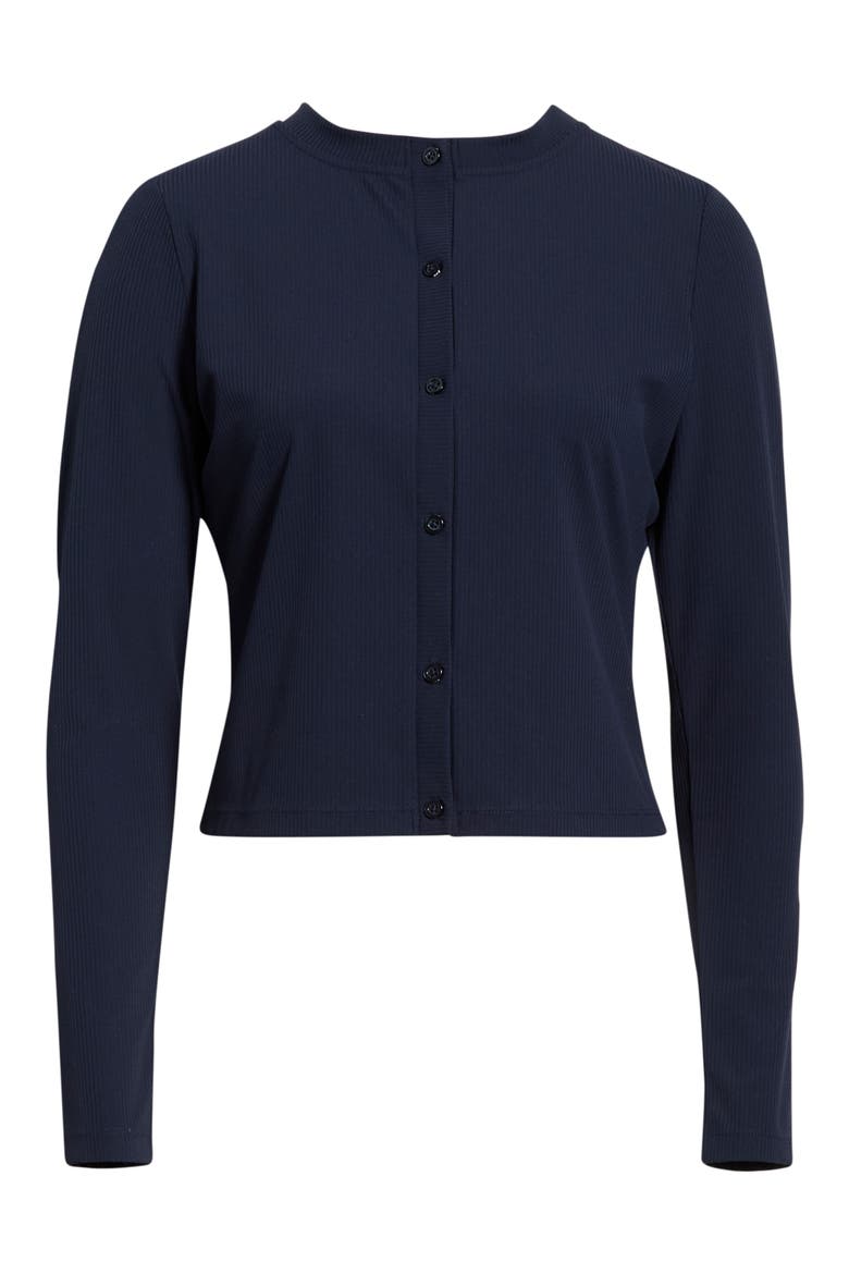 Rib Cardigan, Alternate, color, NAVY BLAZER