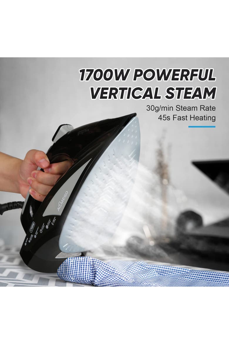 Steam Iron for Clothes, Alternate, color, Black