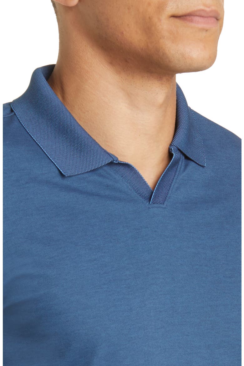Adison Long Sleeve Johnny Collar Polo, Alternate, color, NIGHT TEAL