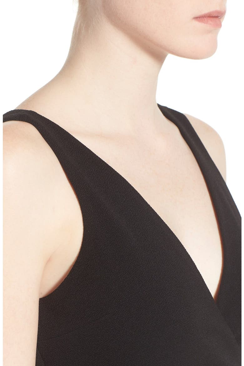V-Neck Sheath Dress, Alternate, color, BLACK