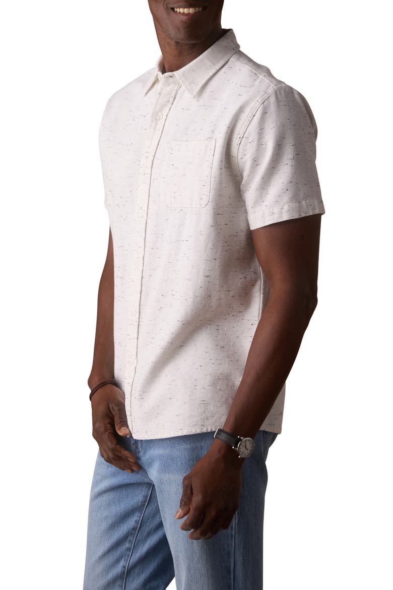 Freshwater Short Sleeve Button-Up Shirt, Alternate, color, WHITE NEPTUNE