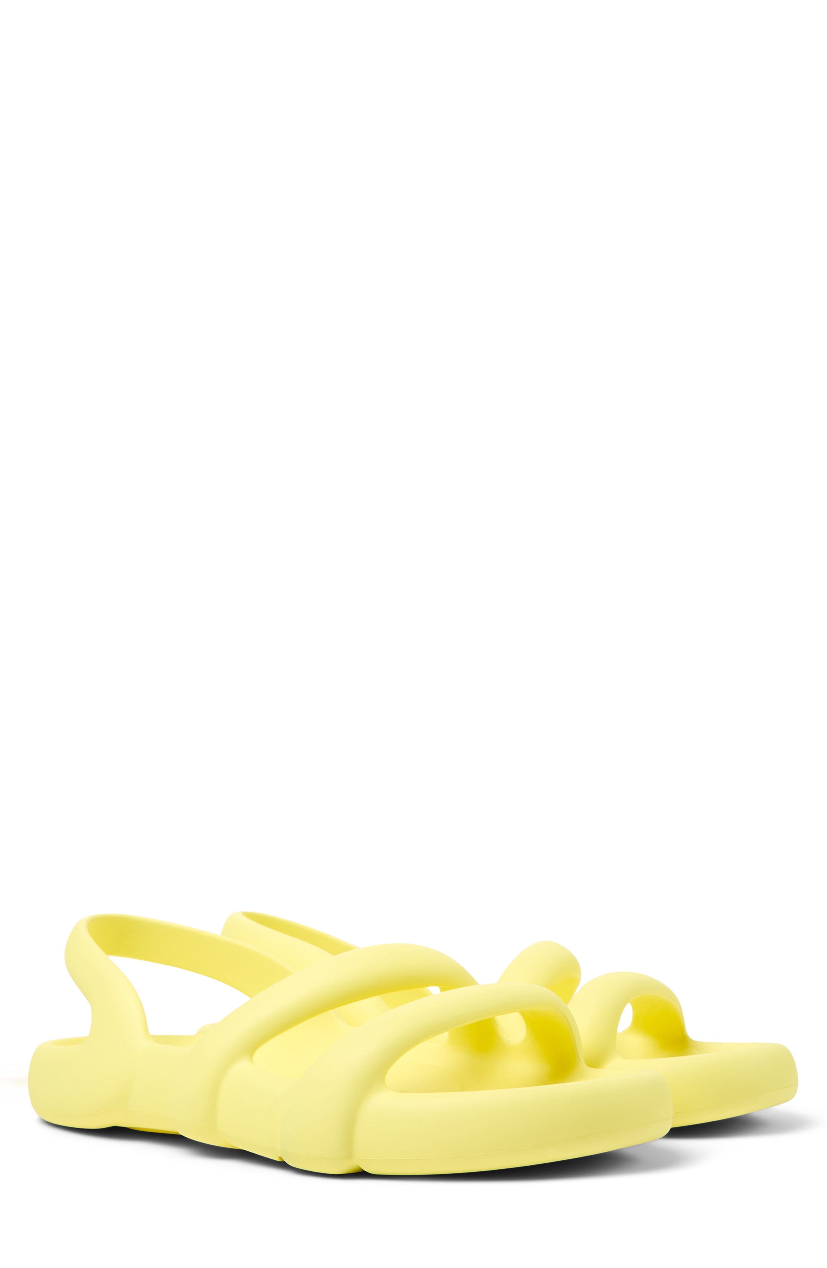 Kobarah Flat Slingback Sandal, Alternate, color, BRIGHT YELLOW