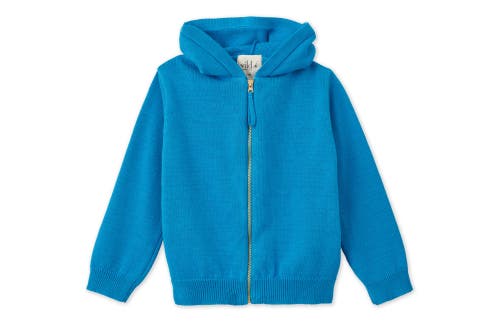 Vild House Of Little Organic Knit Cardigan In Archipelago Blue