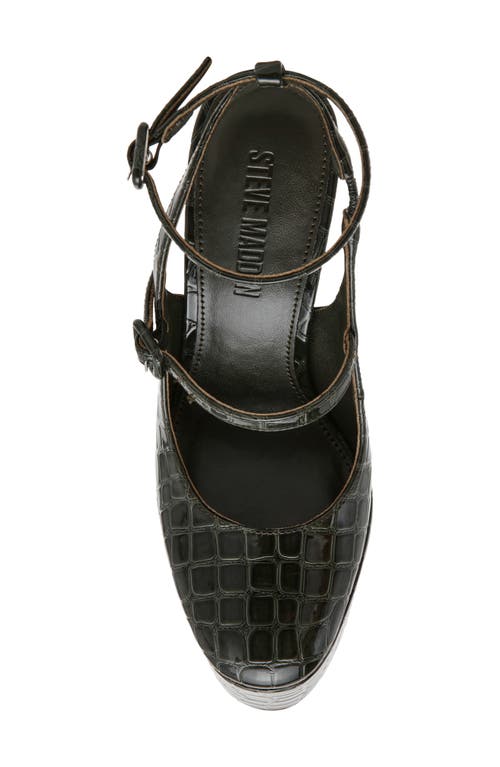 Steve Madden Scotlyn Ankle Strap Platform Pump In Black