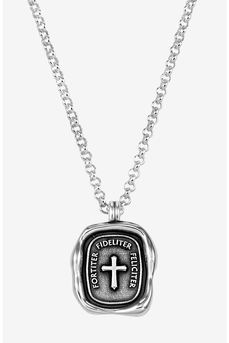 Men's Success Talisman Necklace, Main, color, Sterling Silver