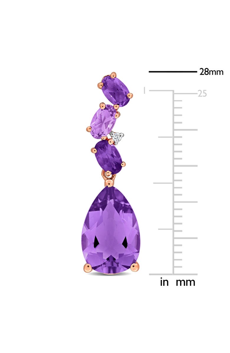 Julianna B. Amethyst & Diamond Drop Earrings 10k, Alternate, color, Amethyst