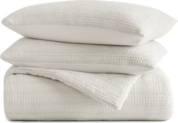Waffle Textured 3-Piece Comforter Set